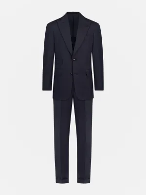 Herringbone Suit - Navy