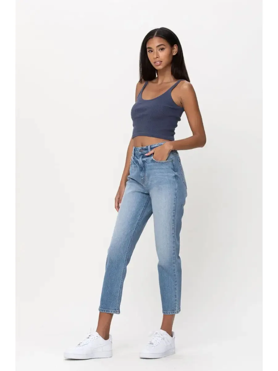 High Rise Crop Straight