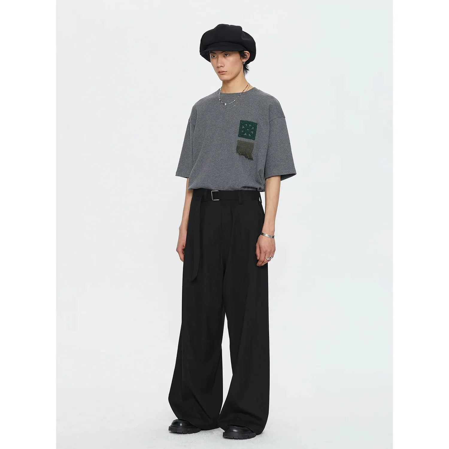 High-Waist Wide-Leg Trousers