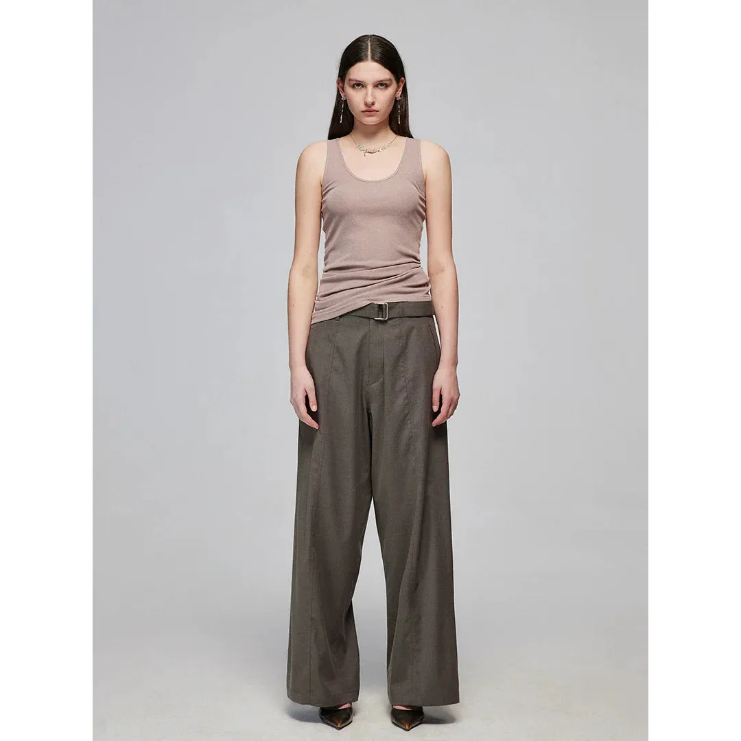 High-Waist Wide-Leg Trousers