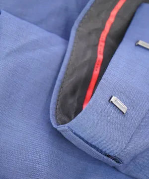 HUGO BOSS - Cobalt Blue “C-Pasini/C-Movie” Flat Front Slim Dress Pants - 36W