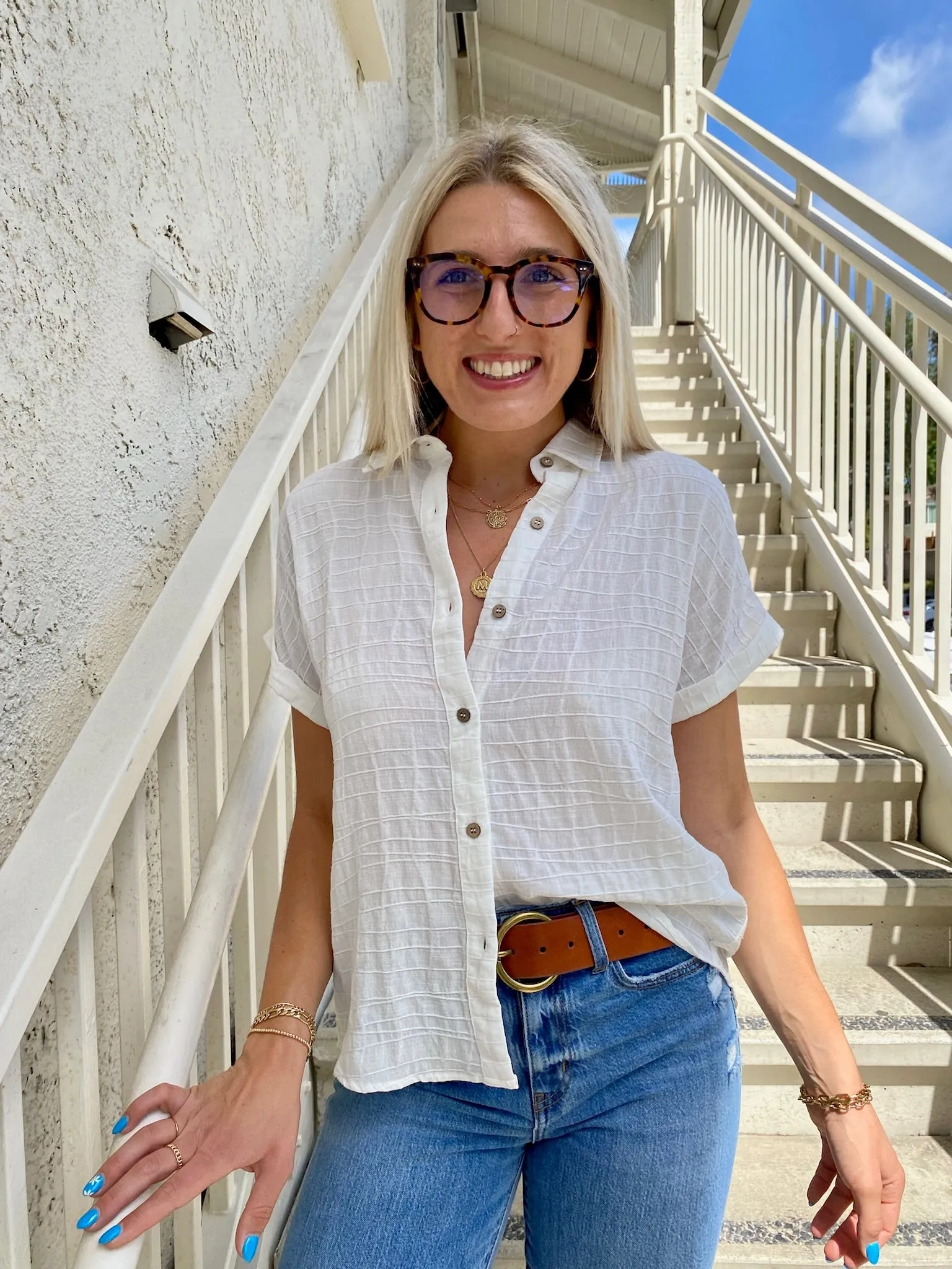 Indio Button Down Blouse