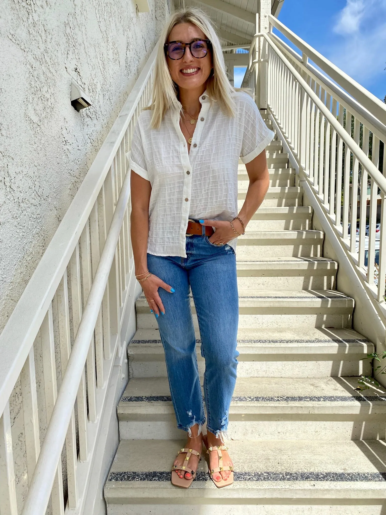 Indio Button Down Blouse
