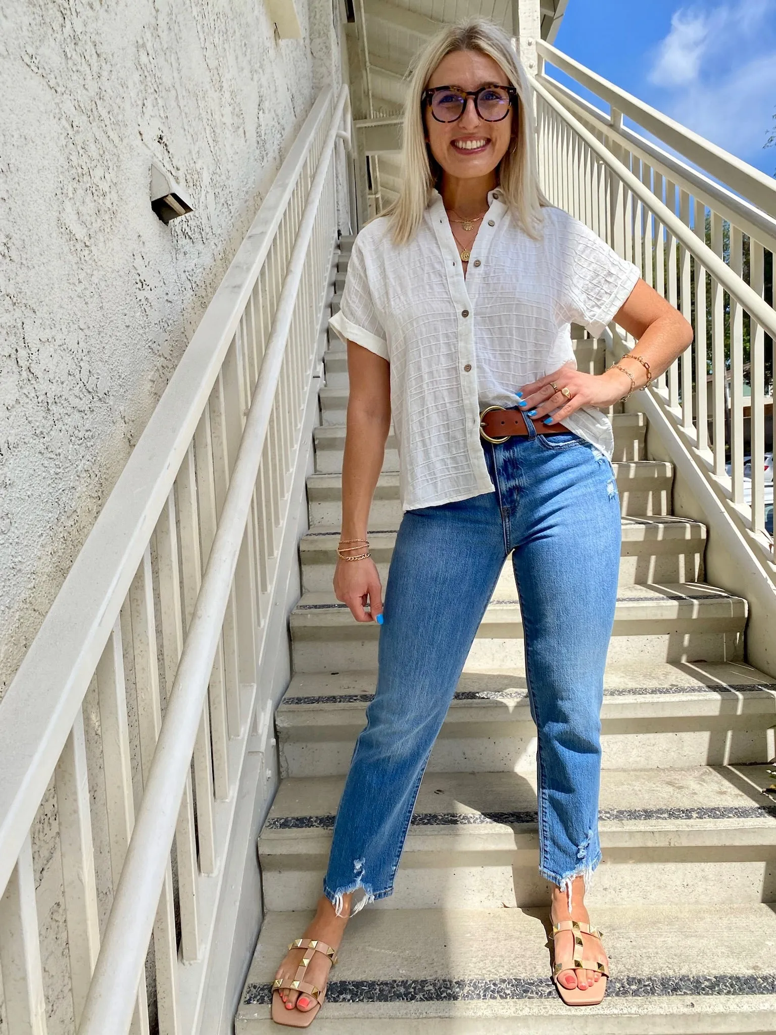 Indio Button Down Blouse