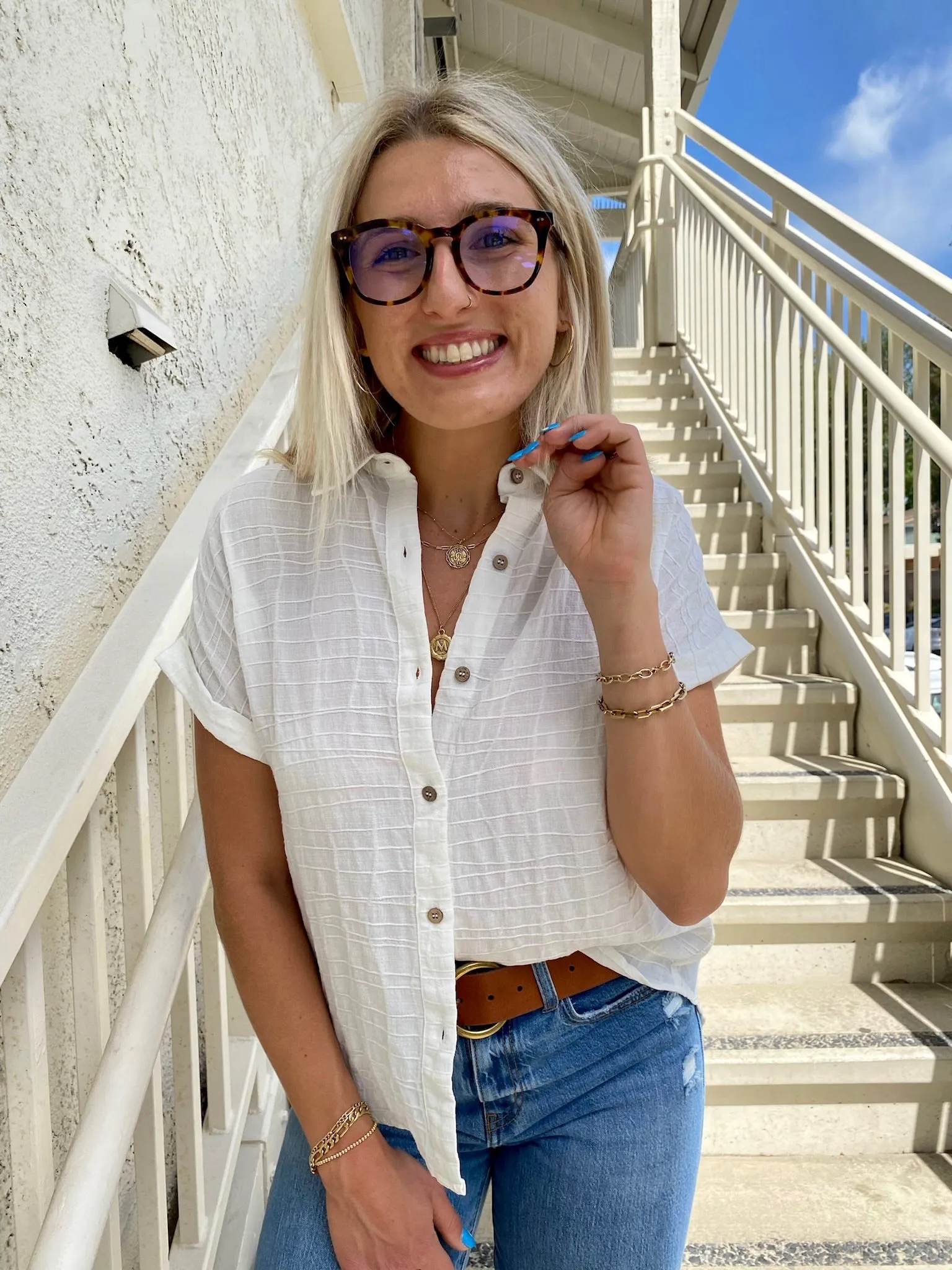 Indio Button Down Blouse
