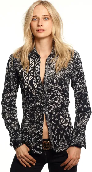 INDONESIA BLACK BUTTON DOWN SHIRT