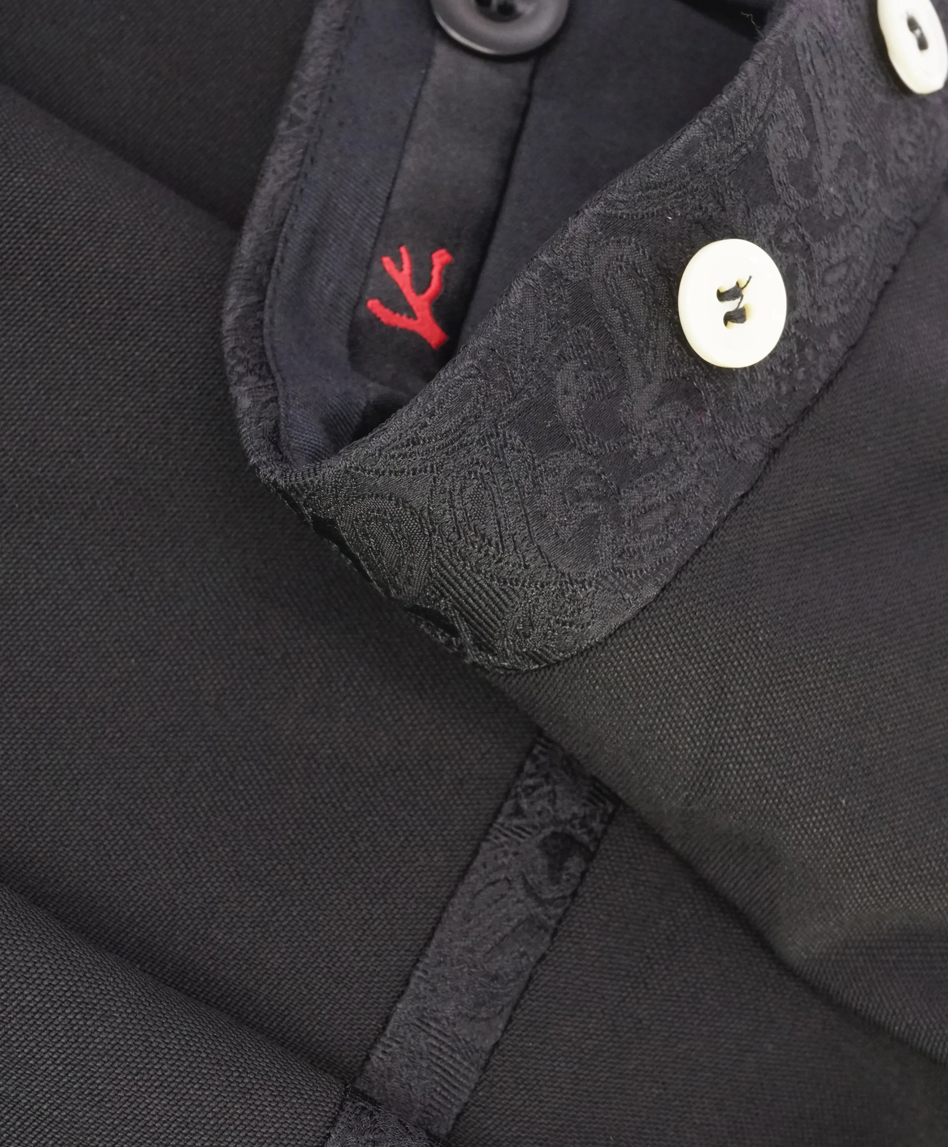 ISAIA - Wool/Mohair "Barathea Gregorio" Paisley Tux Dress Pants Flat Front - 33W