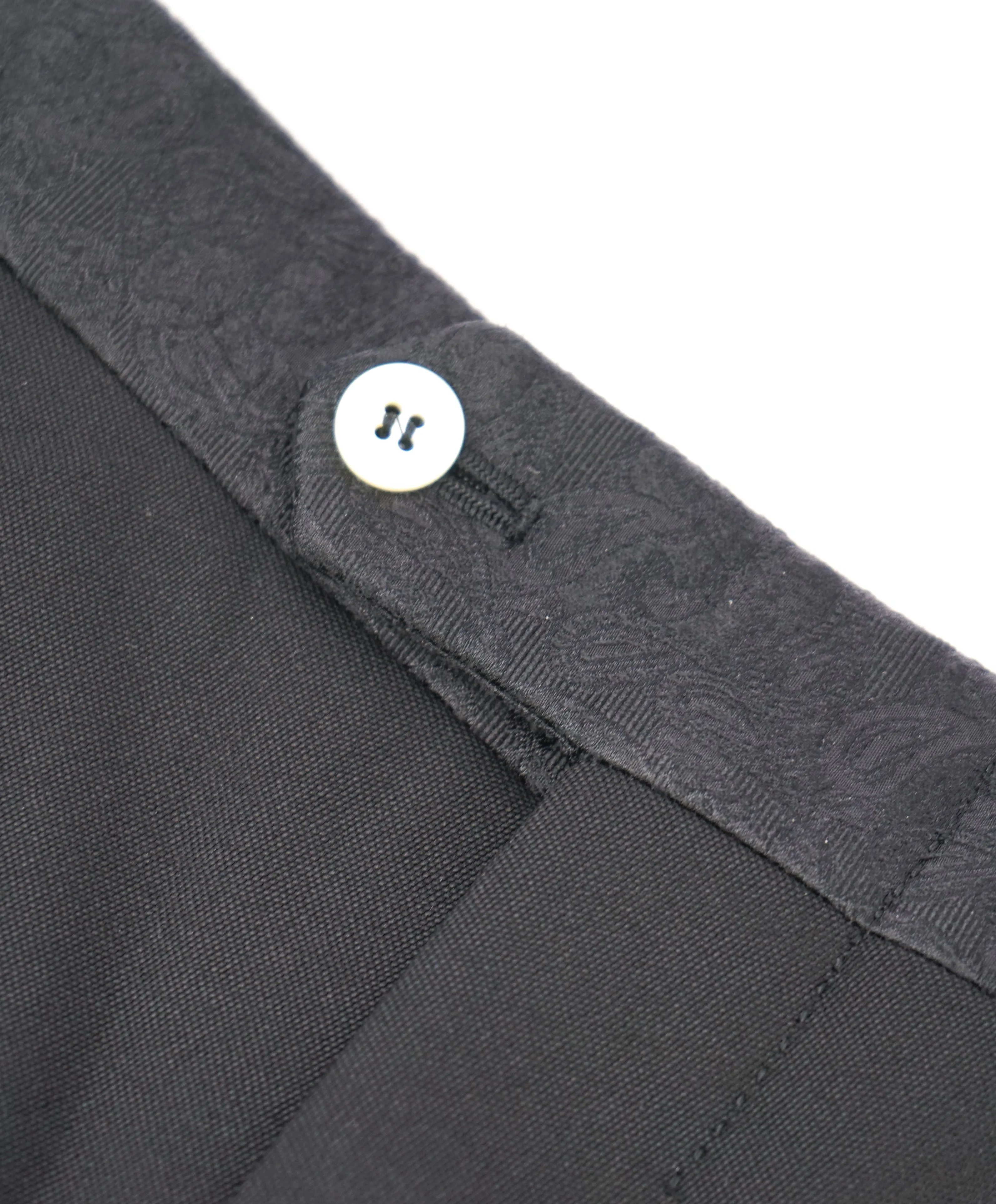 ISAIA - Wool/Mohair "Barathea Gregorio" Paisley Tux Dress Pants Flat Front - 33W