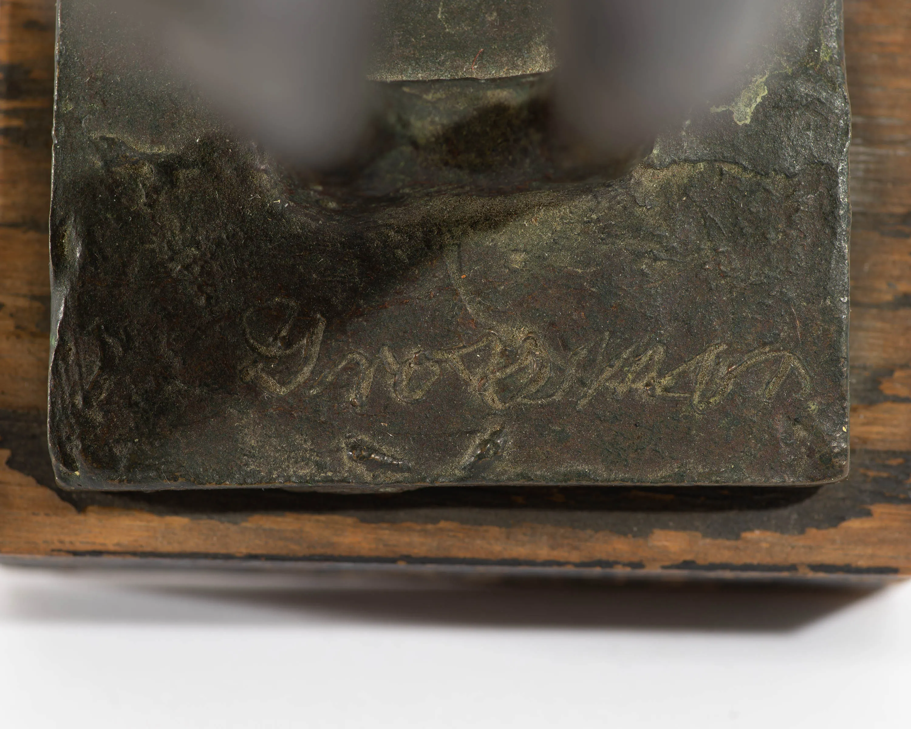 Isidore Grossman Signed Bronze Abstract Sculpture