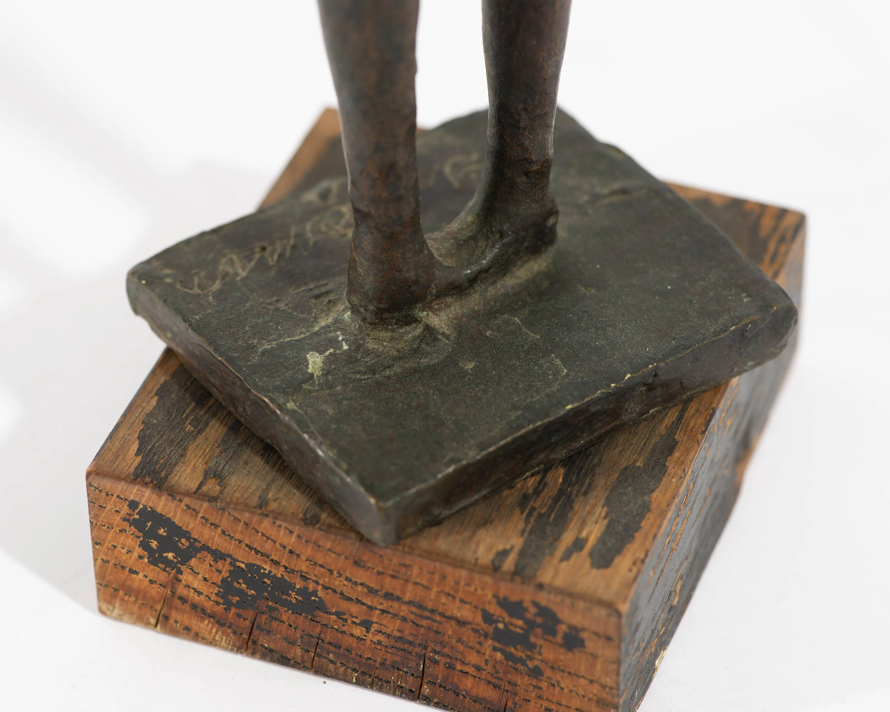 Isidore Grossman Signed Bronze Abstract Sculpture