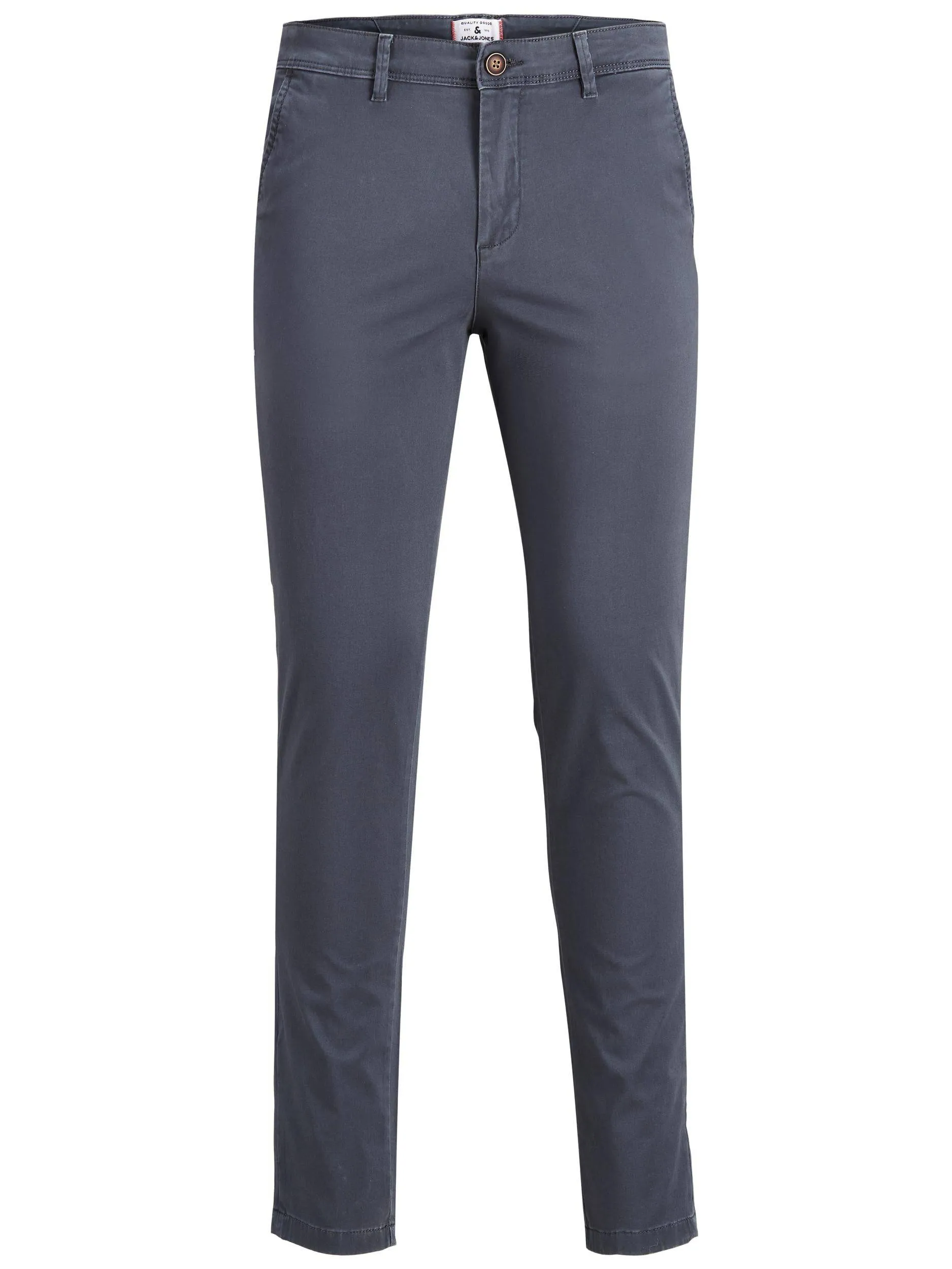 Jack & Jones Mens Marco Bowie Slim Fit Smart Casual Chino Trouser -ASPHALT