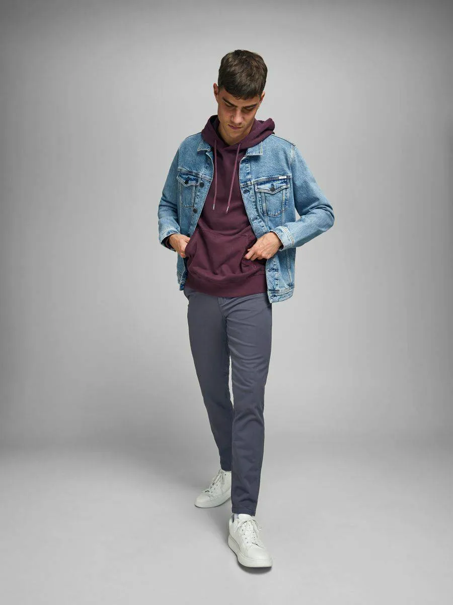 Jack & Jones Mens Marco Bowie Slim Fit Smart Casual Chino Trouser -ASPHALT