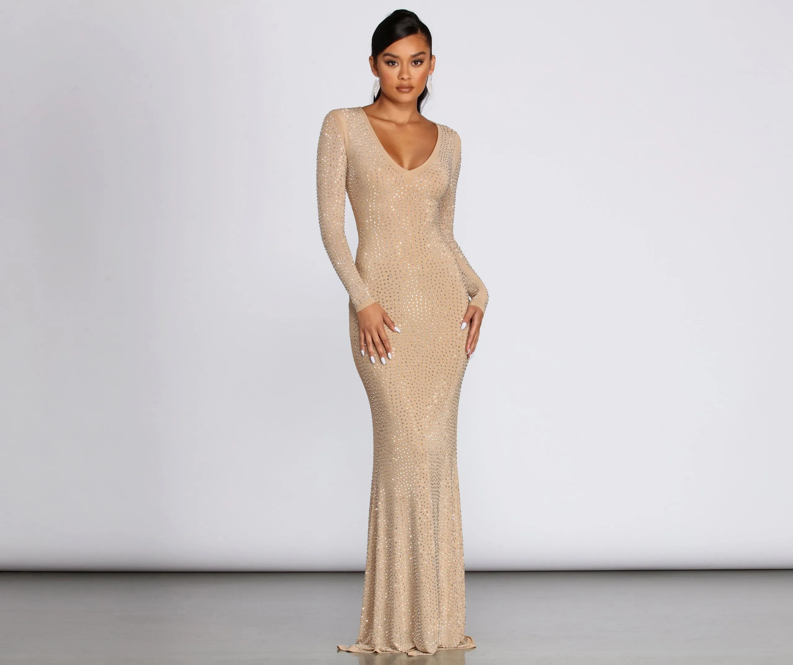 Jazzy Formal Stylish Heat Stone Dress