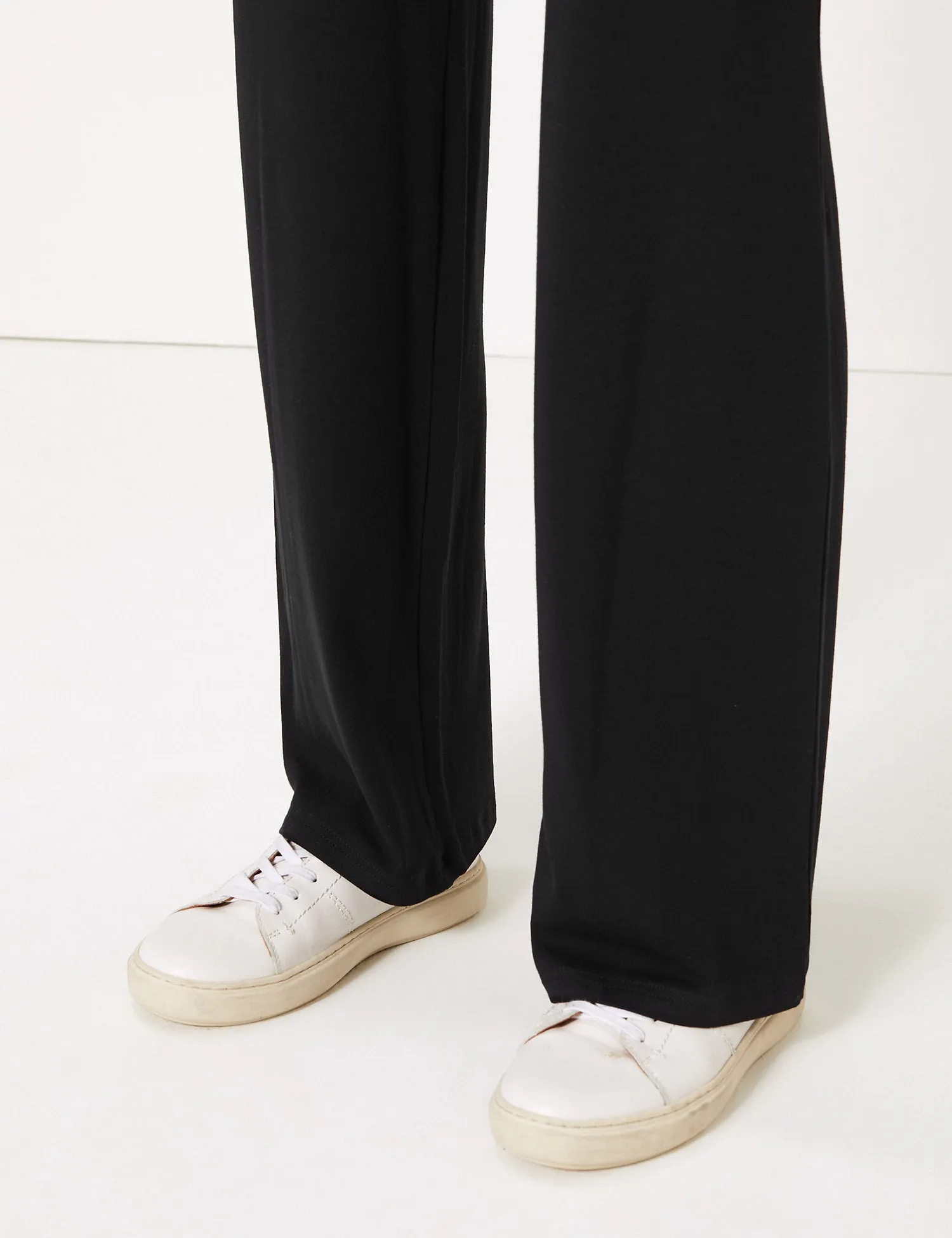 Jersey Wide Leg Trousers