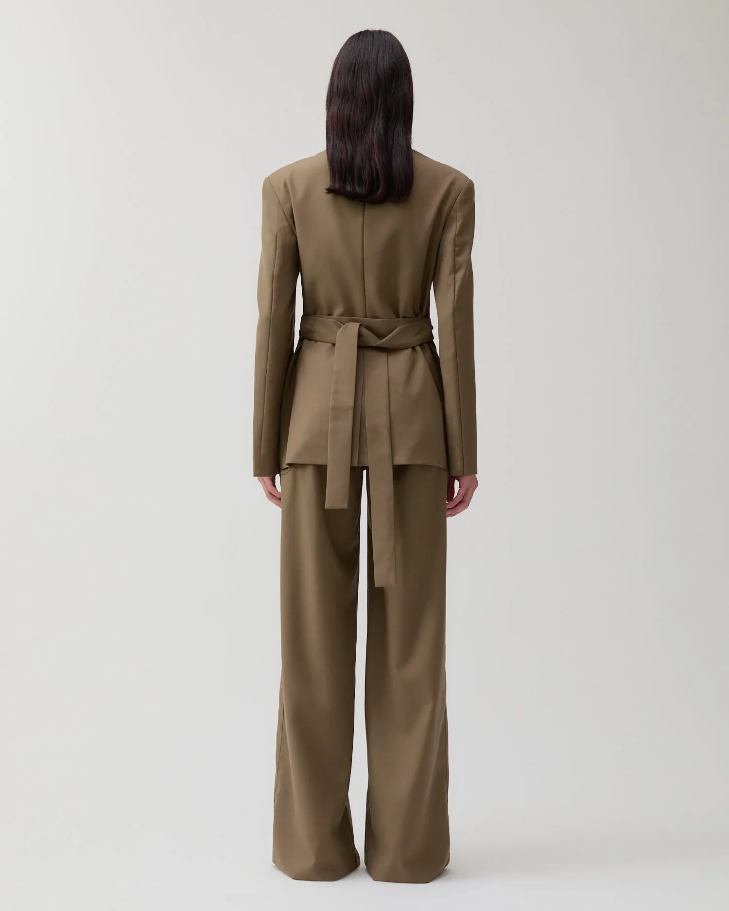 Johanna Blazer Wool Blend Olive