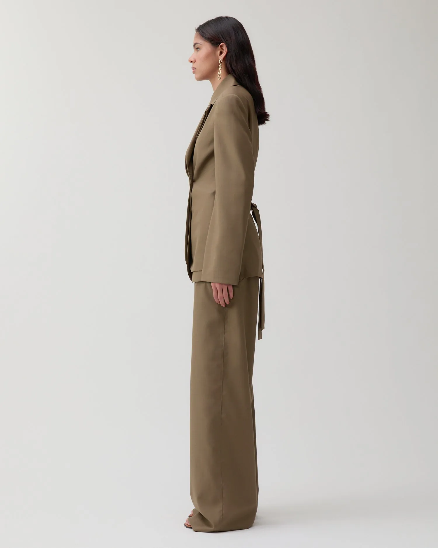 Johanna Blazer Wool Blend Olive