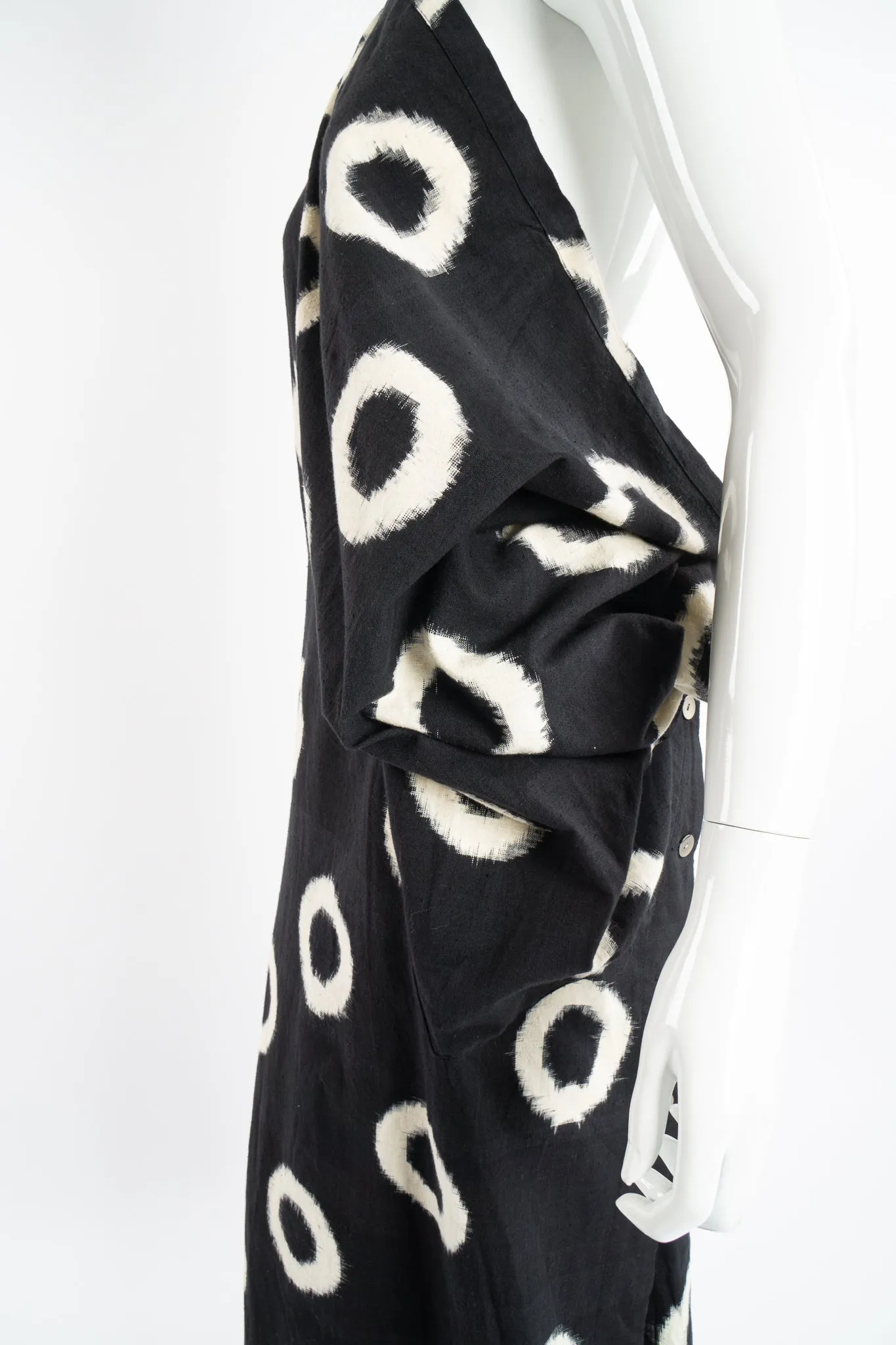 Kasuri One-Shoulder Draped Dress