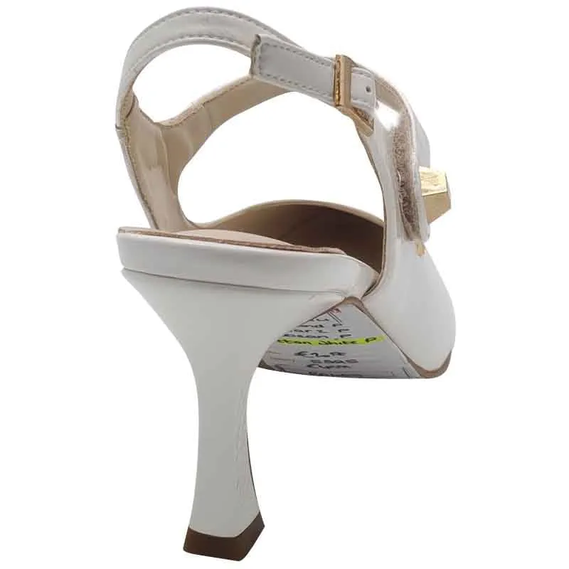 Kate Appleby White Patent Strap Shoe - Parciau