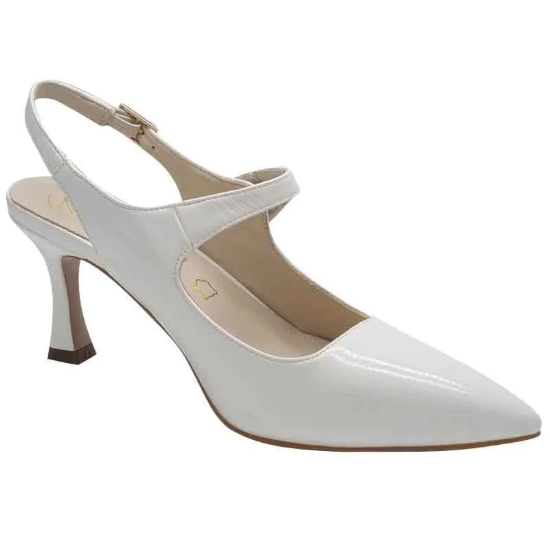 Kate Appleby White Patent Strap Shoe - Parciau