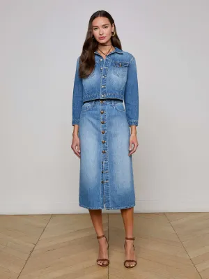 Kathleen Denim Midi Skirt