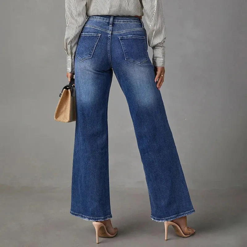 Kimberly® | Mid-Rise Baggy Jeans