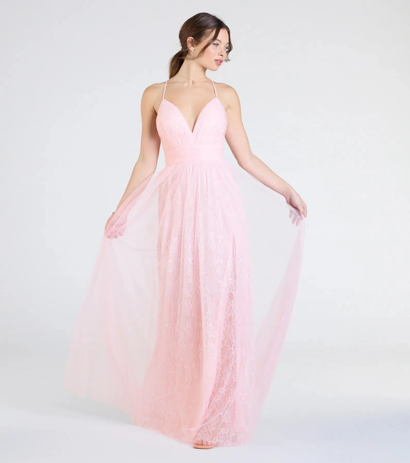 Kimora Lace Tulle A-Line Formal Dress