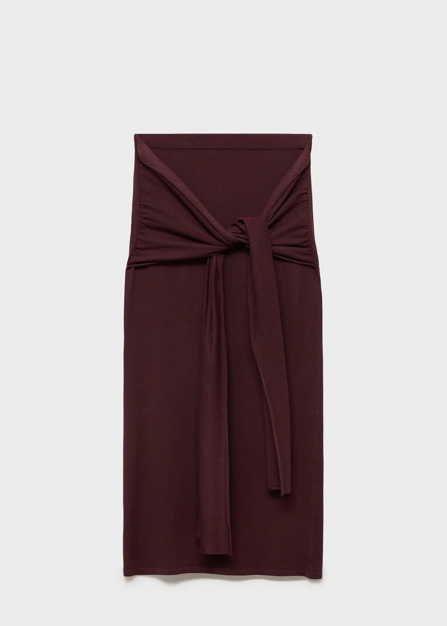 Knit skirt with knot detail