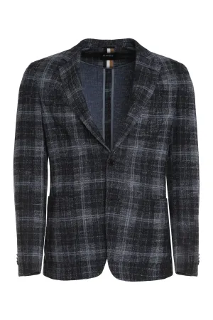 Knitted single-breasted blazer
