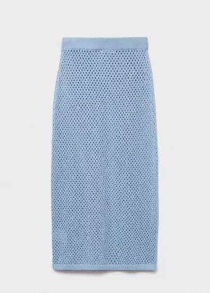 Knitted skirt with rhinestone detail