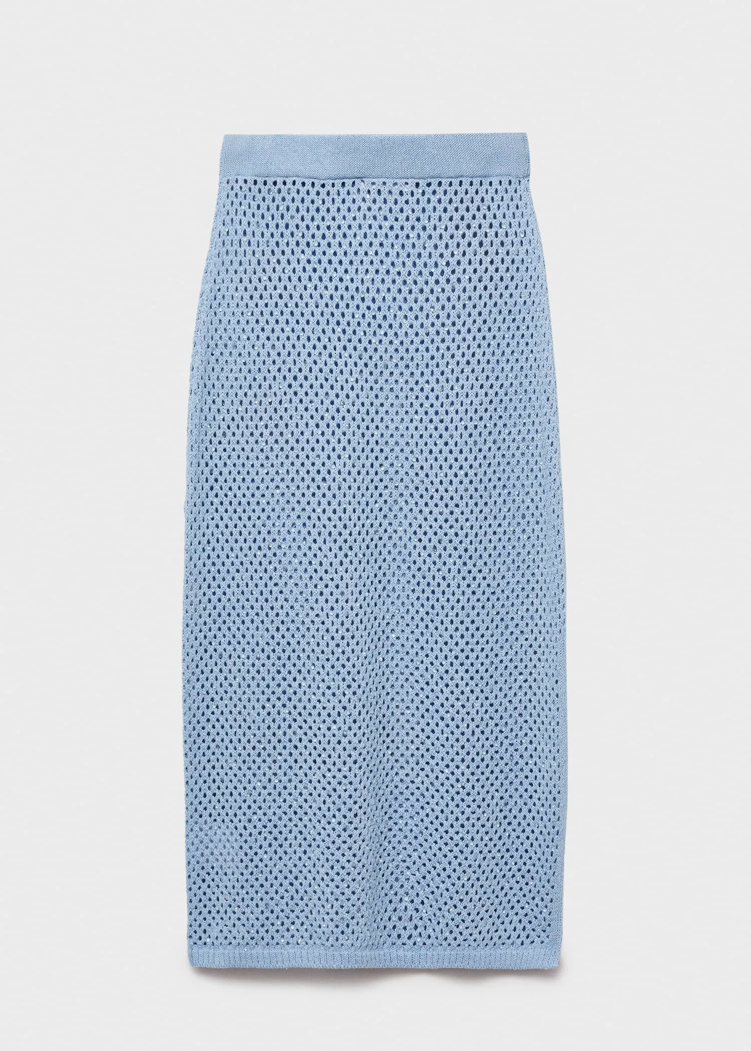 Knitted skirt with rhinestone detail