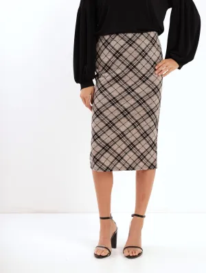 Ladies Jaquard Pencil Skirt