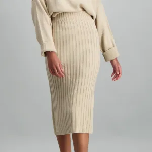 Ladies-Knitwear Pencil Skirt Set