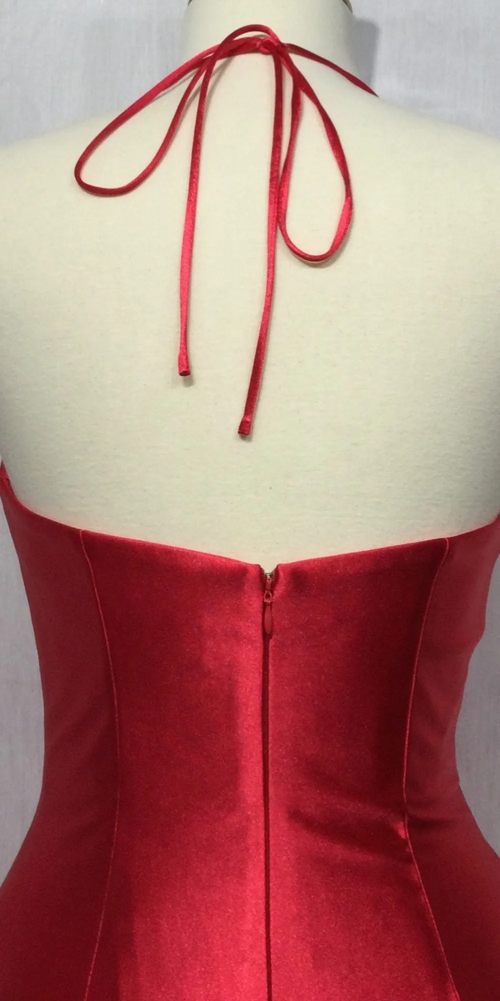 Ladivine CH112 Floor Length Satin Corset Fitted Gown