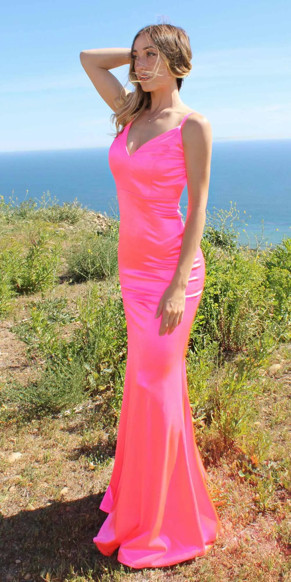 Ladivine SE016 Long Fitted Semi Formal Gown by Amoris