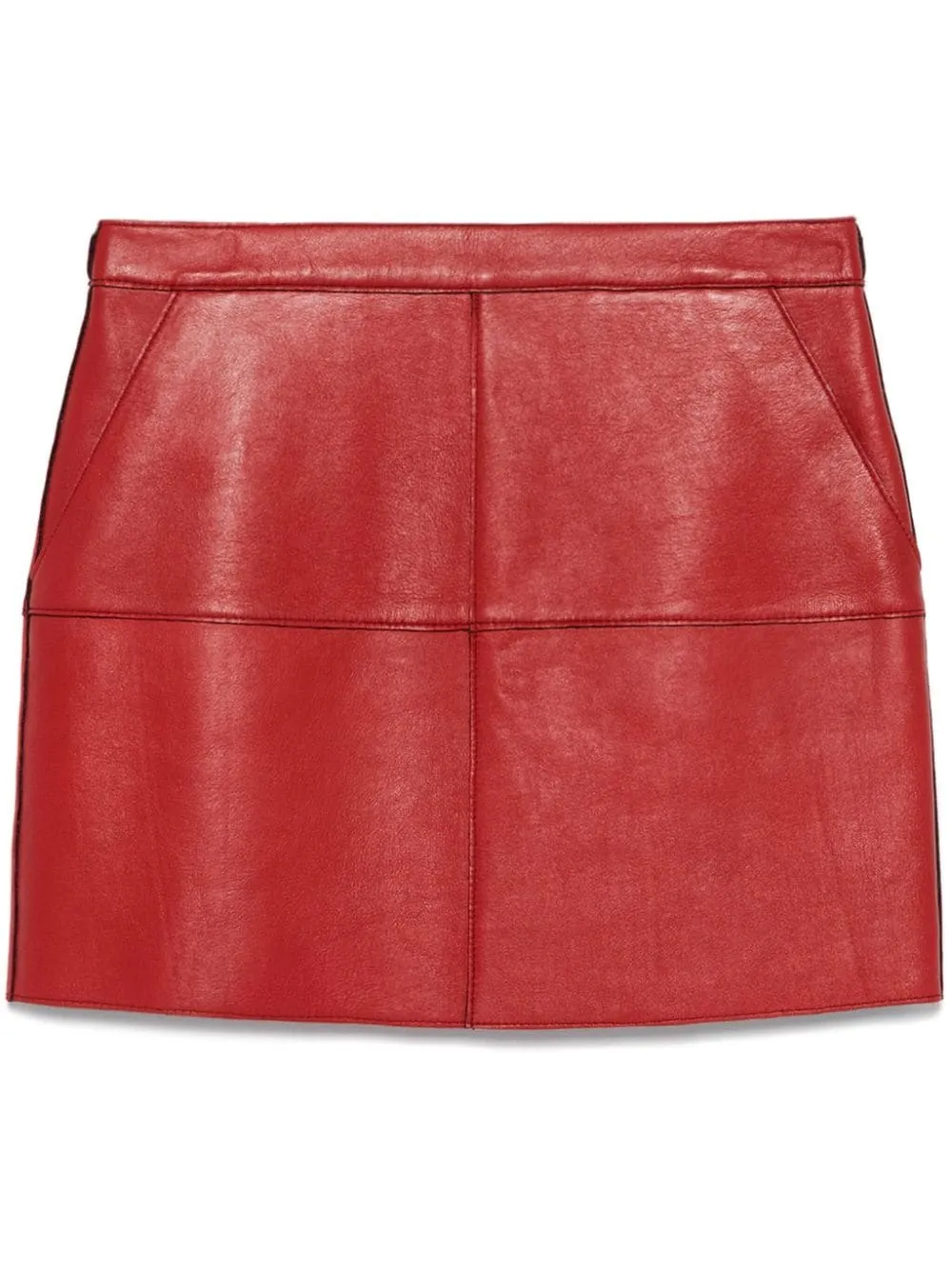 Leather mini skirt