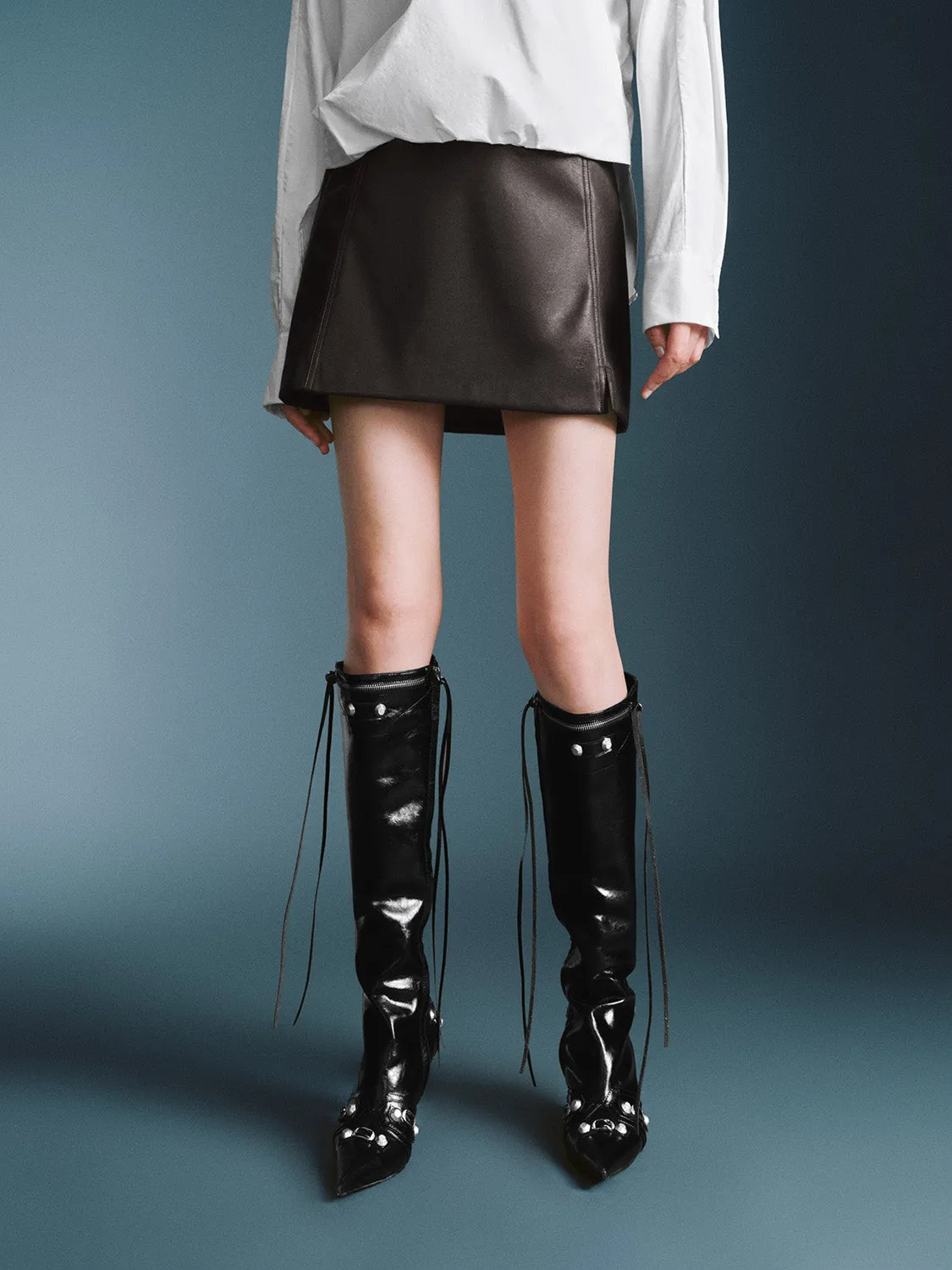 Leather Straight Skirts