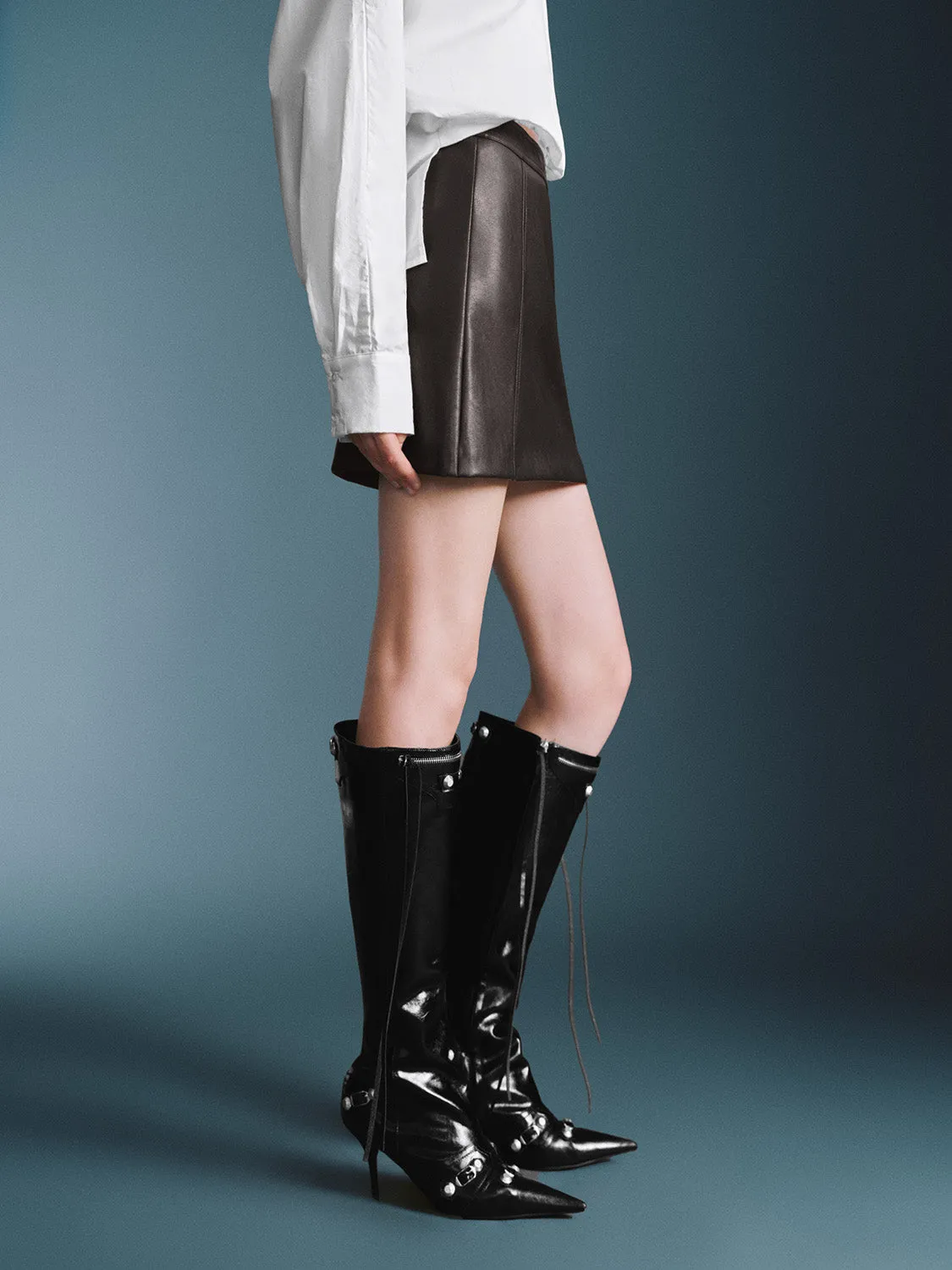 Leather Straight Skirts