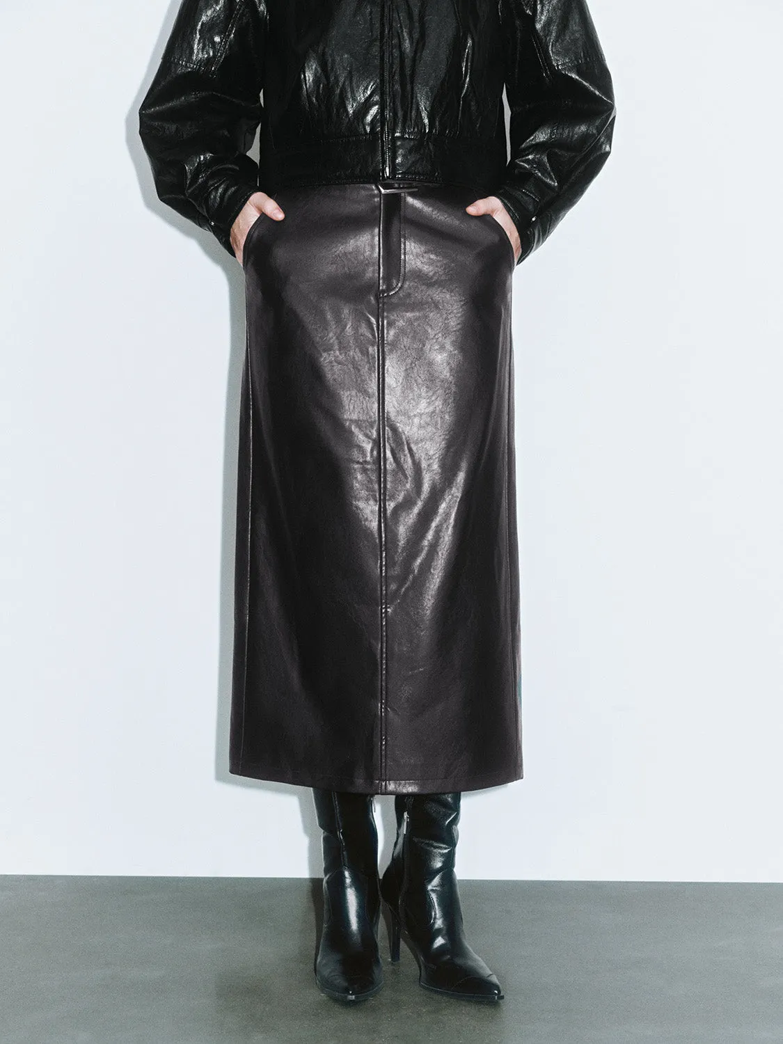 Leather Straight Skirts