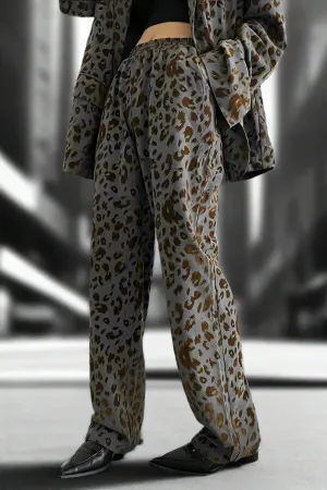 Leopard Luxe Wide-Leg Trousers