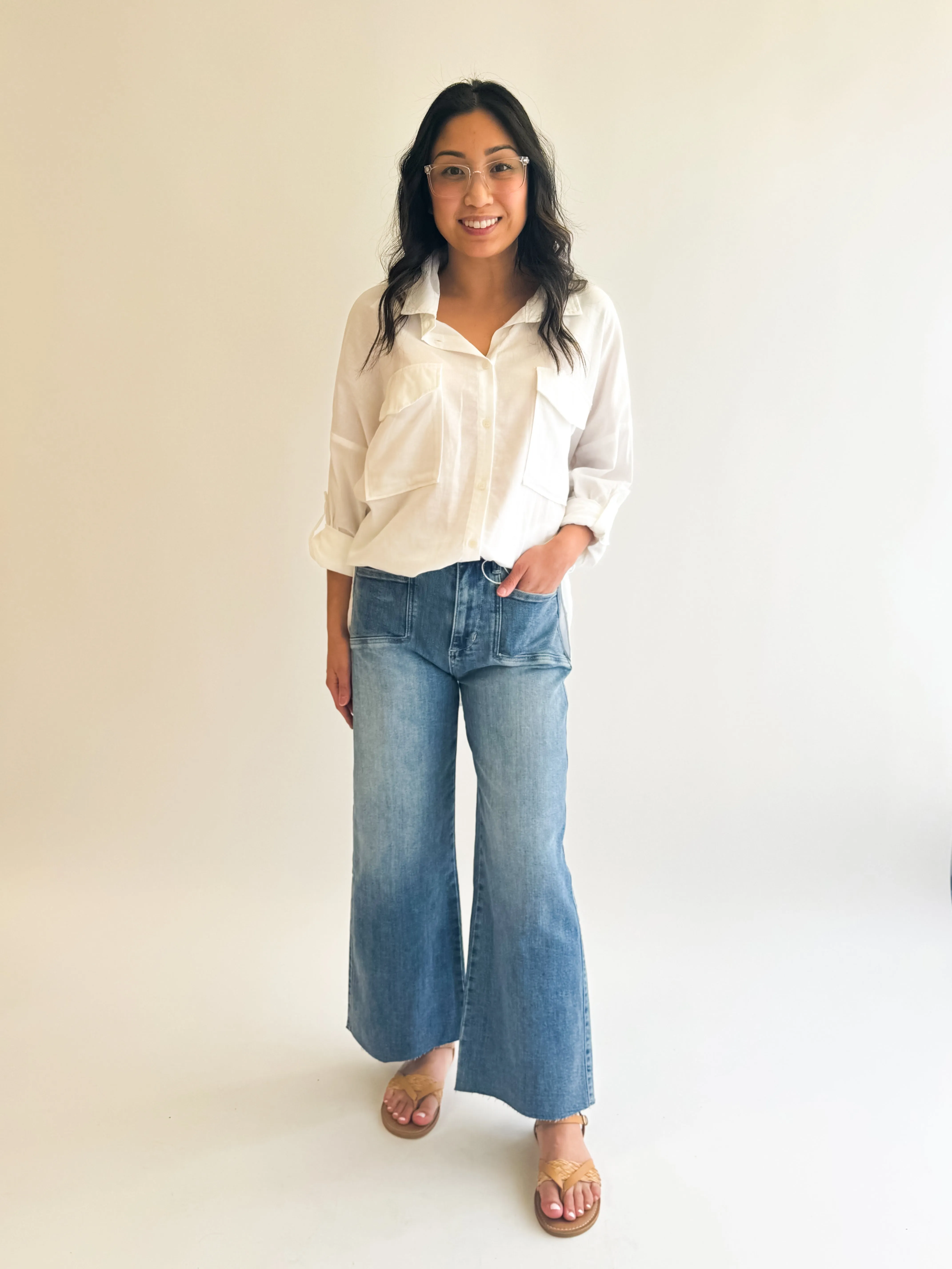 Linen Button Down Top