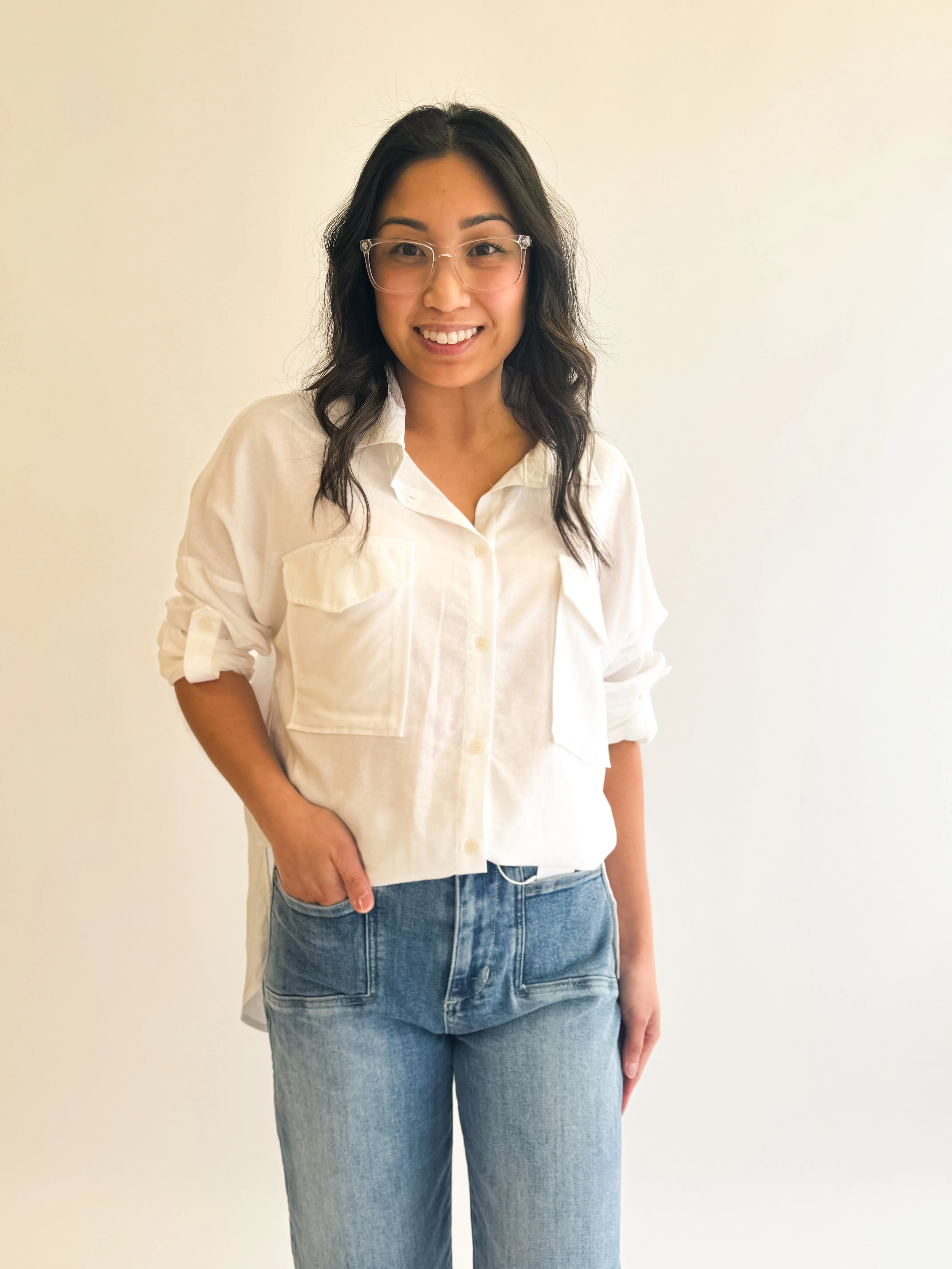 Linen Button Down Top
