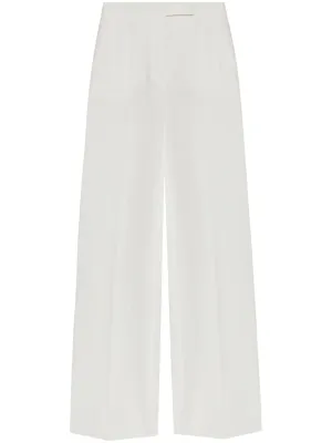 Linen wide-leg trousers