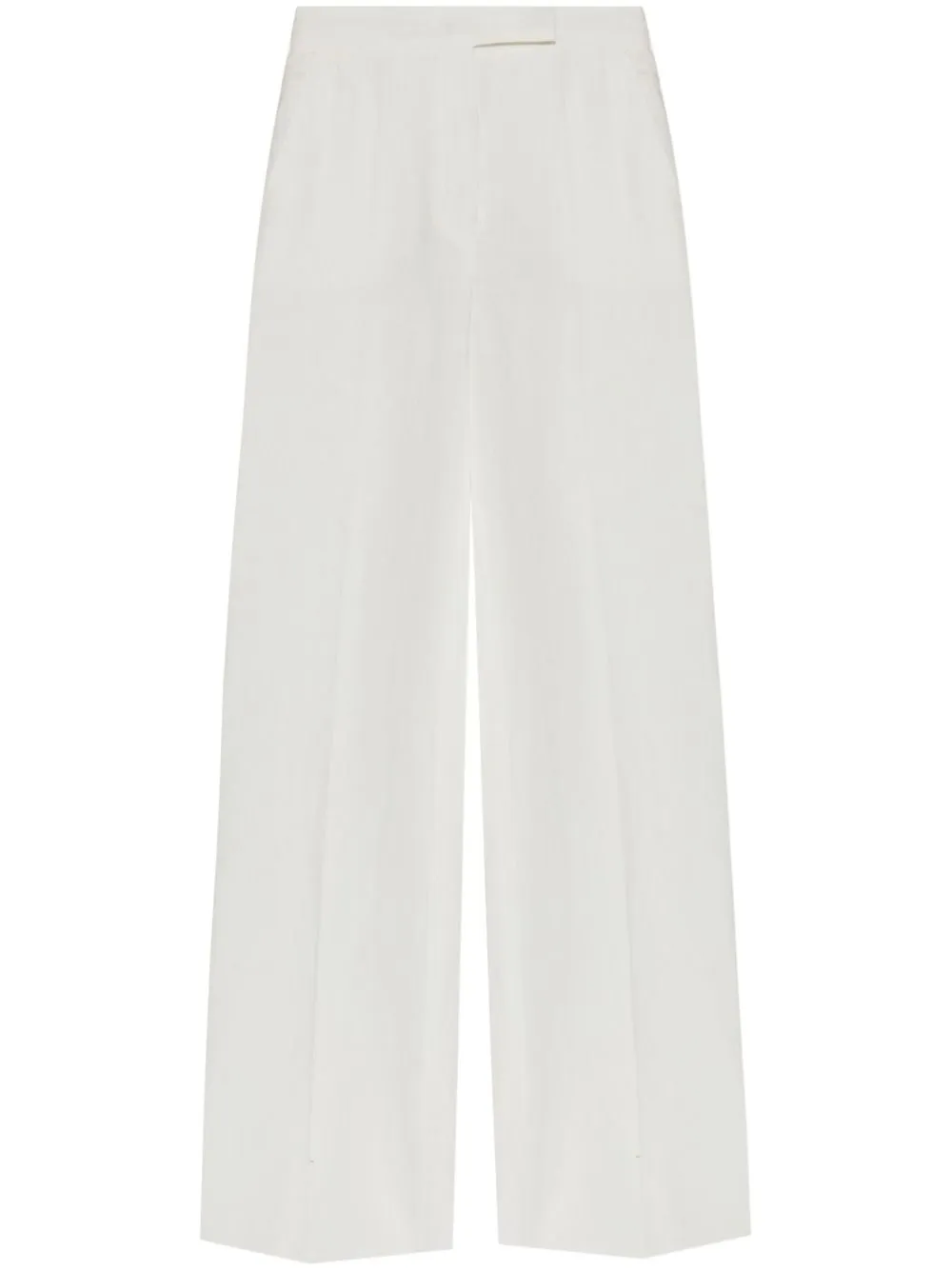 Linen wide-leg trousers