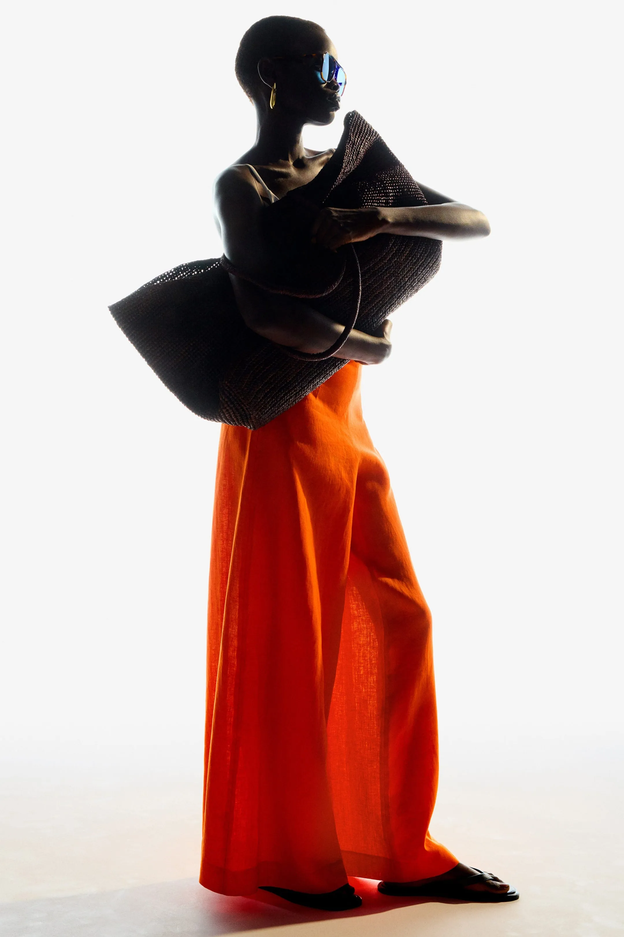Linen Wide-Leg Trousers