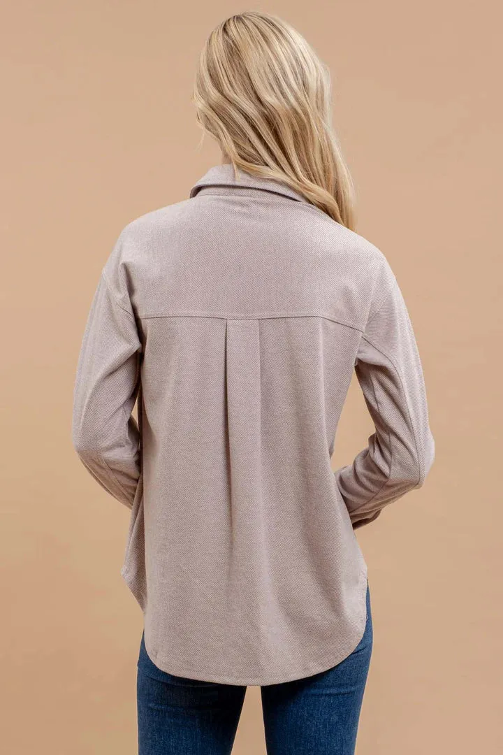 Long Sleeve Button Shacket