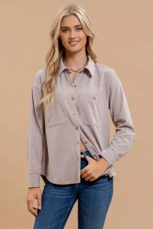 Long Sleeve Button Shacket
