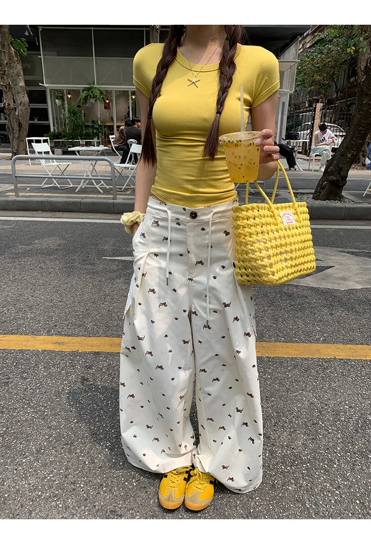 loose wide-leg pants
