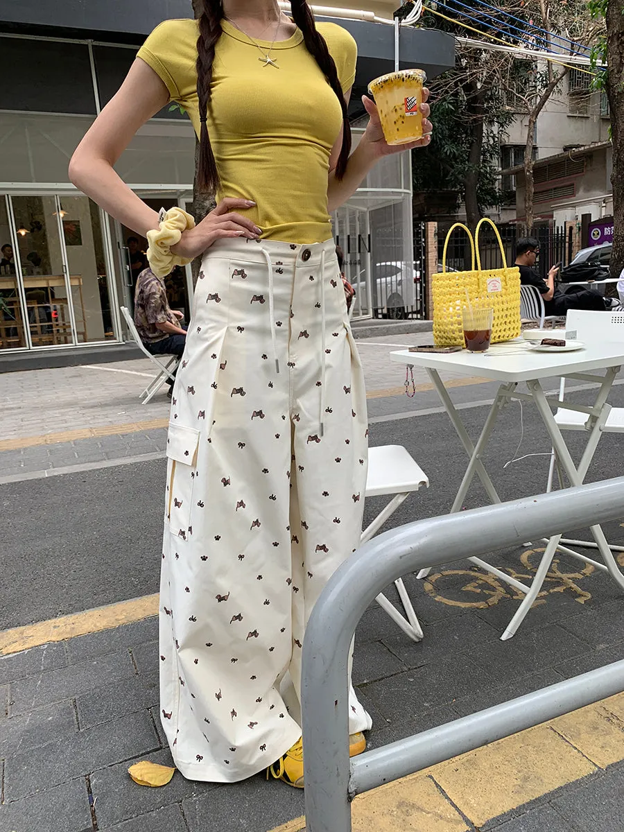 loose wide-leg pants