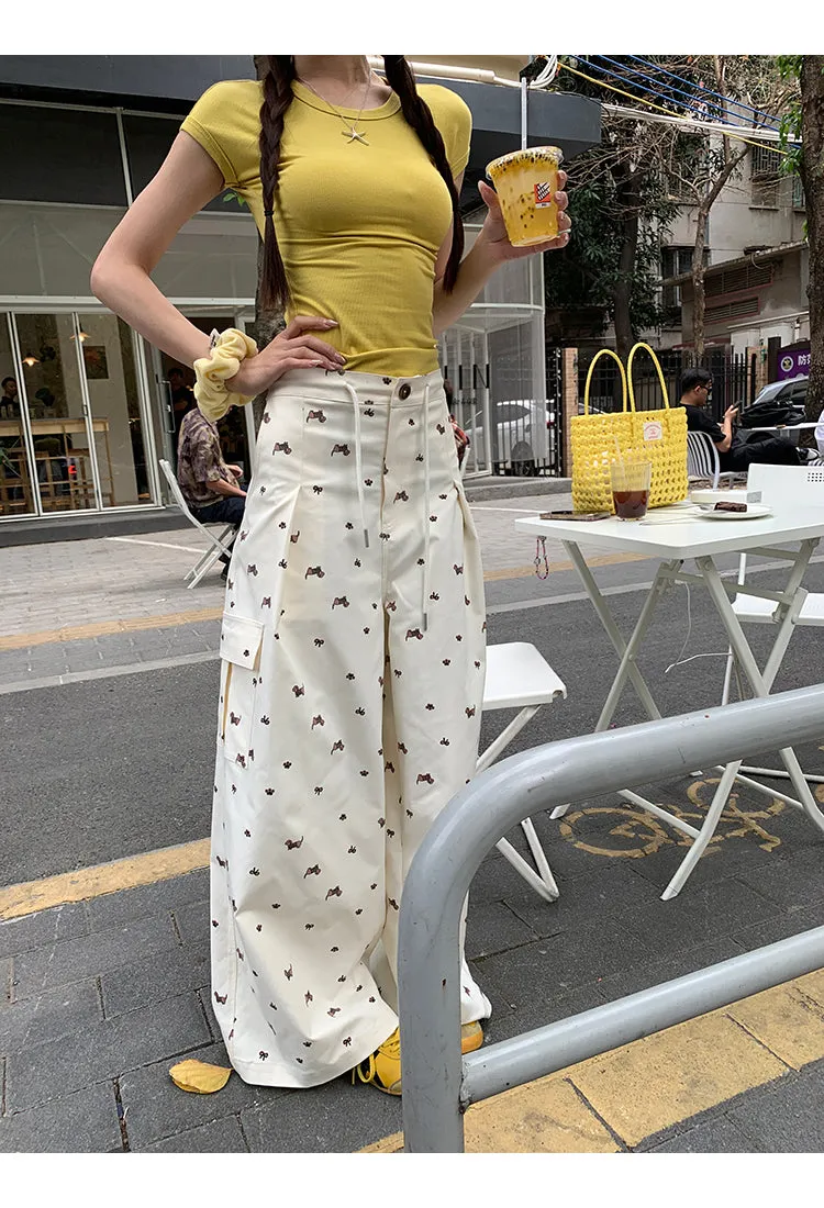 loose wide-leg pants