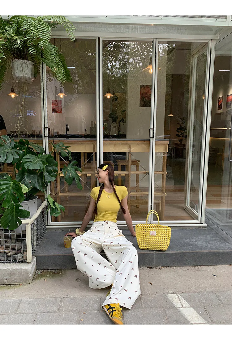 loose wide-leg pants
